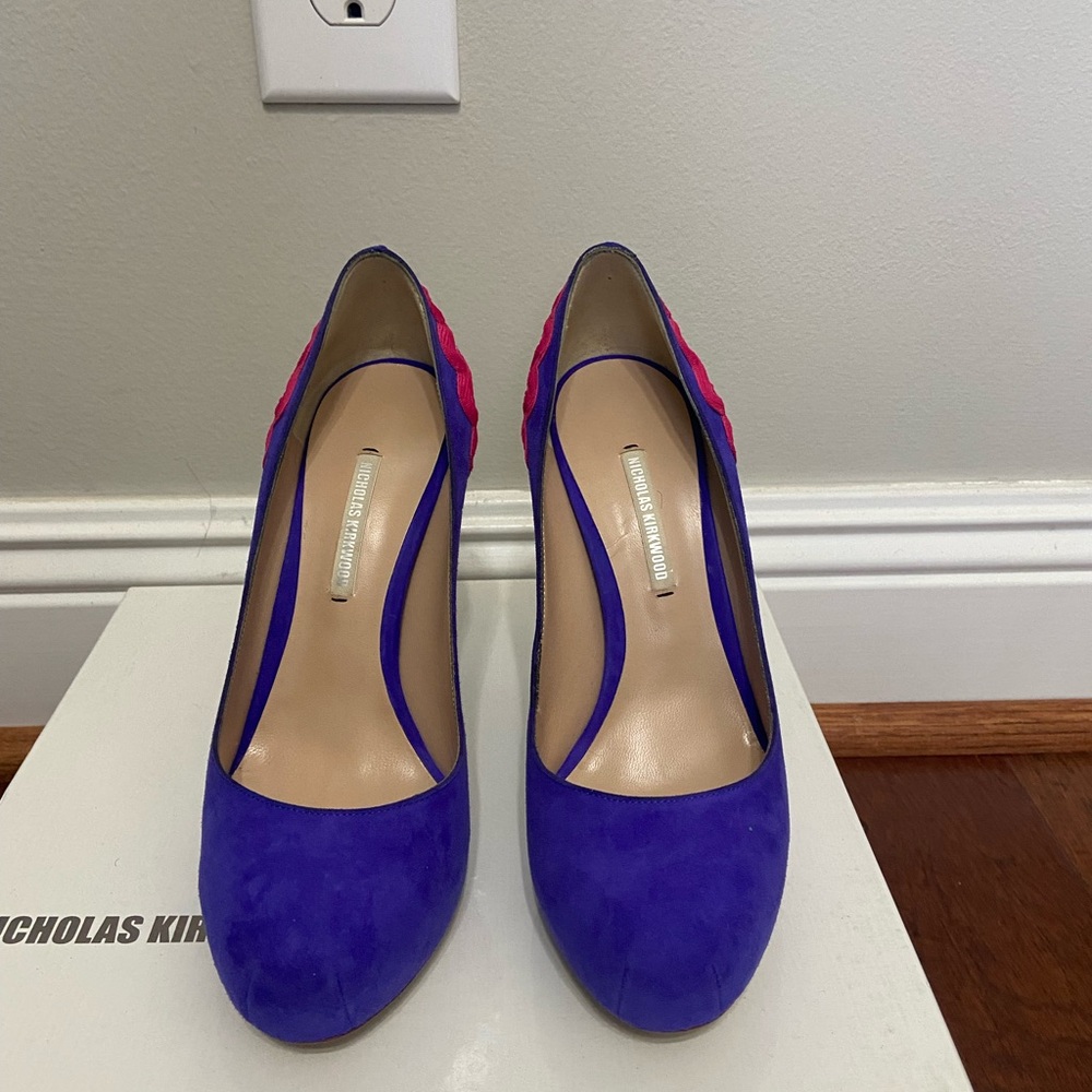 Nicholas Kirkwood Pink and Purple Stiletto Heels
